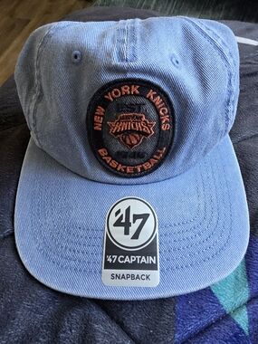 47 Captain New York Knicks Light Blue Snapback Hat